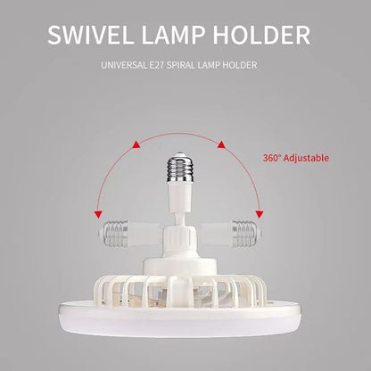 Rotatable Ceiling Fan With Remote Control Light  3in1 Adjustable LED Lamp With E27 Converter Base F 4
