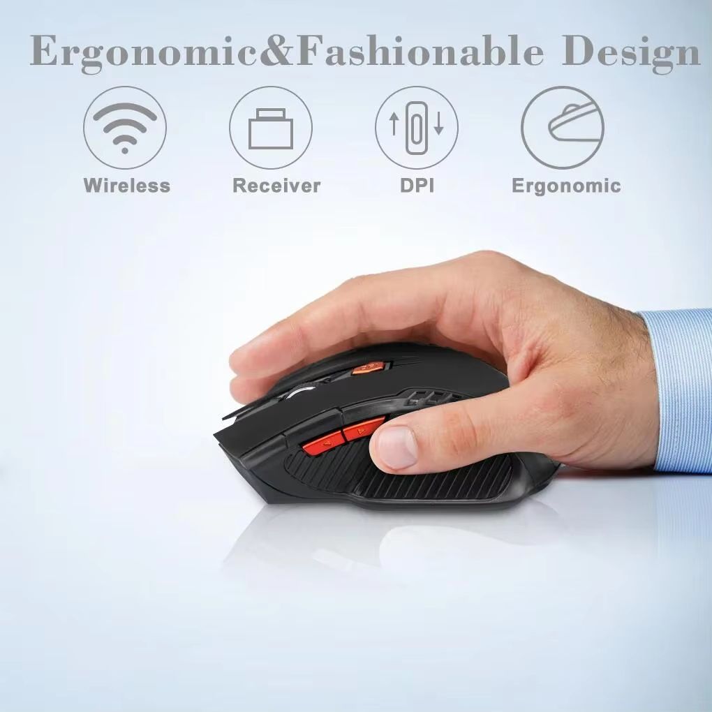 24G Wireless Gaming Mouse With 1600DPI  6 Buttons Optical Mouse For PC  Laptop 5