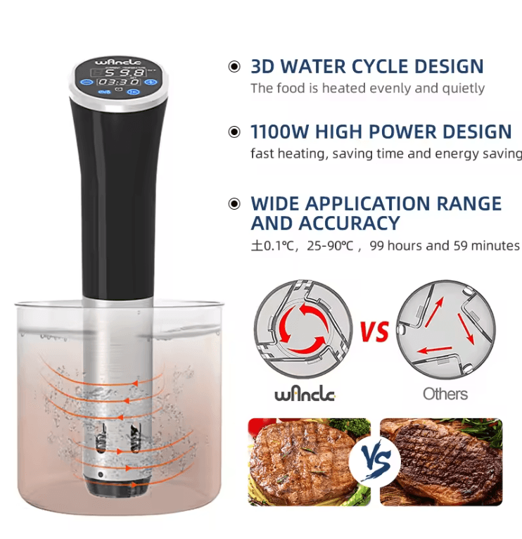 PrecisionCooker 1100W Sous Vide Immersion Circulator 1