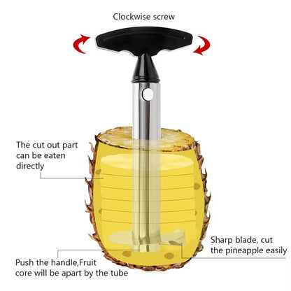 HILIFE Core Peel Slicer  Stainless Steel Fruit And Vegetable Knife Pineapple Peeler Spiralizer Cutt 1