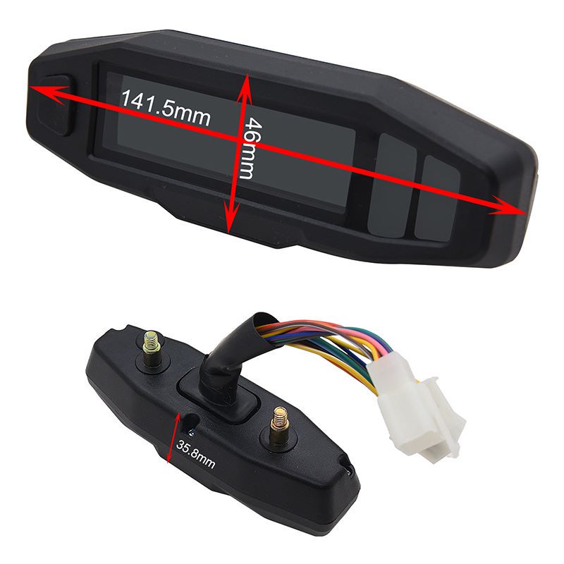 Motorcycle Digital Speedometer Tachometer Oil Gauge Universal Instrument Cluster With Signal Lights 4