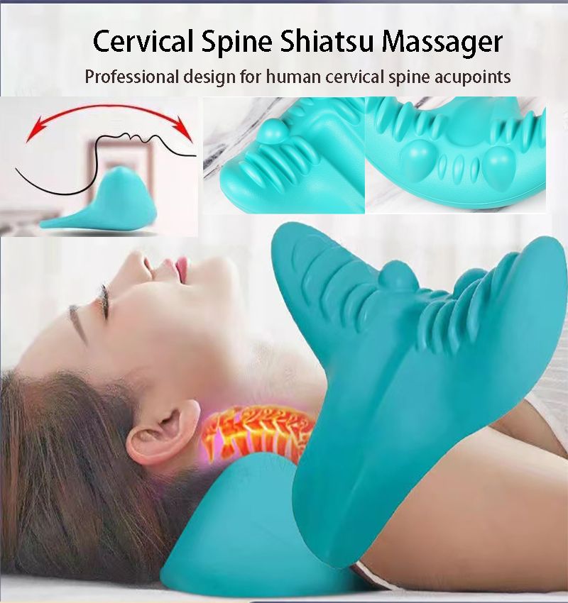 Cervical Spine Massage Pillow, Neck Shoulder Relaxer, Chiropractic Traction Device, Posture Correction Tool