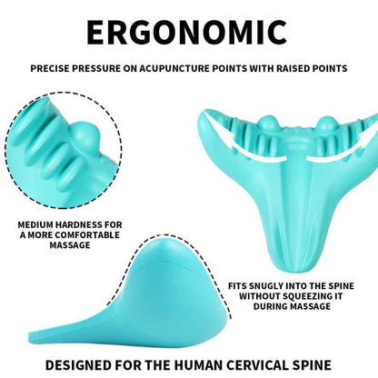 Cervical Spine Massage Pillow, Neck Shoulder Relaxer, Chiropractic Traction Device, Posture Correction Tool