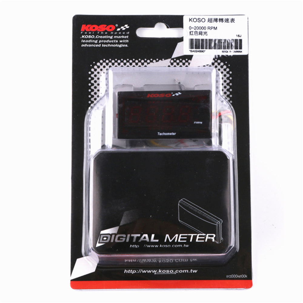 Motorcycle RPM Mini Meter Universal LCD Digital Tachometer Gauge Engine Tach Meter Display 3