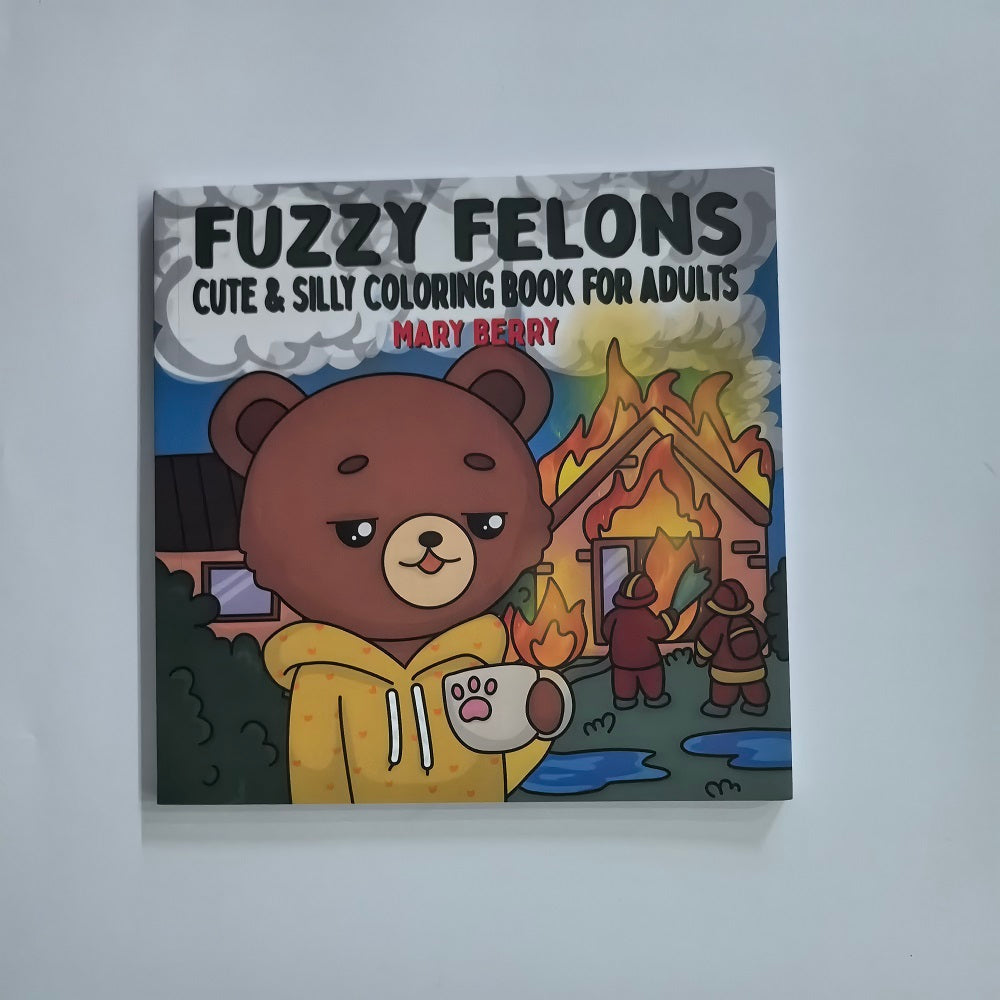 Stress Relieving Coloring Books for Adults, Teens, with Calming Scenes, Cute Animal Characters Drawing Book