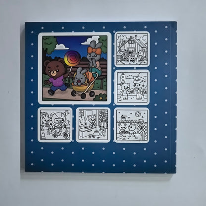 Stress Relieving Coloring Books for Adults, Teens, with Calming Scenes, Cute Animal Characters Drawing Book