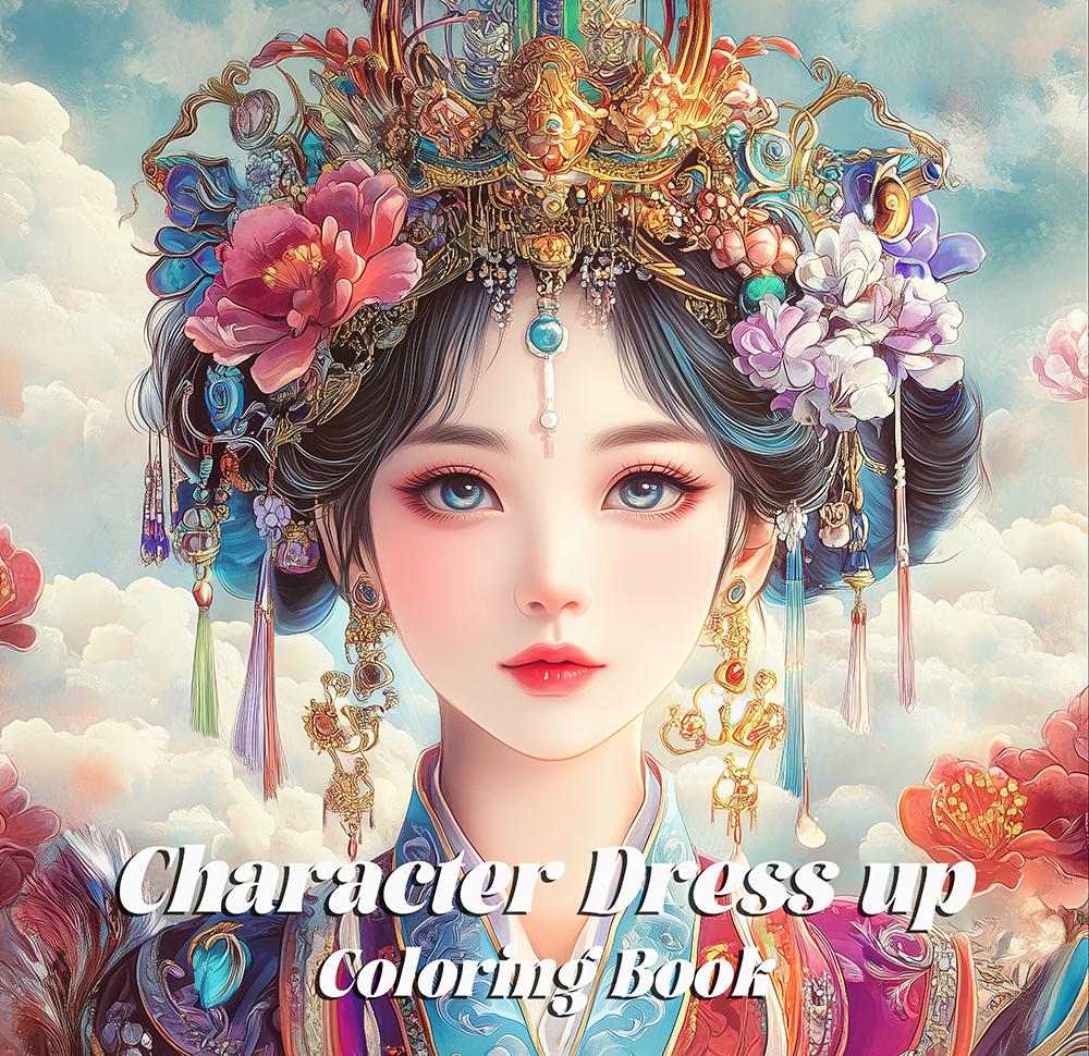 Creative Gift for Girls, Character Dress UP Coloring Book, Children Graffiti Painting Art Activity