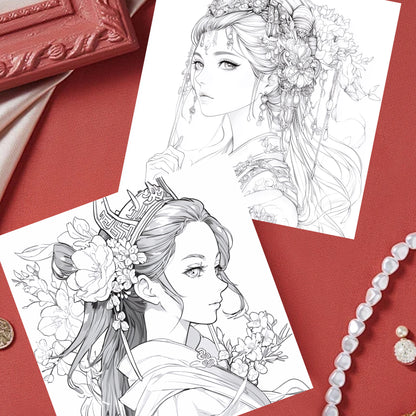 Creative Gift for Girls, Character Dress UP Coloring Book, Children Graffiti Painting Art Activity