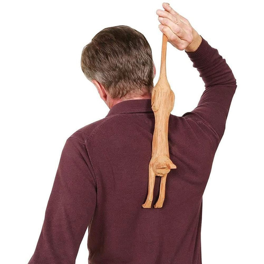 Wooden Back Scratcher, Cute Cat Shape, Massage Claw, Relieve Itch, Relax Back Scraper