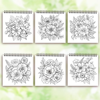 Women's Adult Coloring Book, Spiral Binding, Creative Drawing Book, Ideal Birthday Gift and Holiday Party Gift