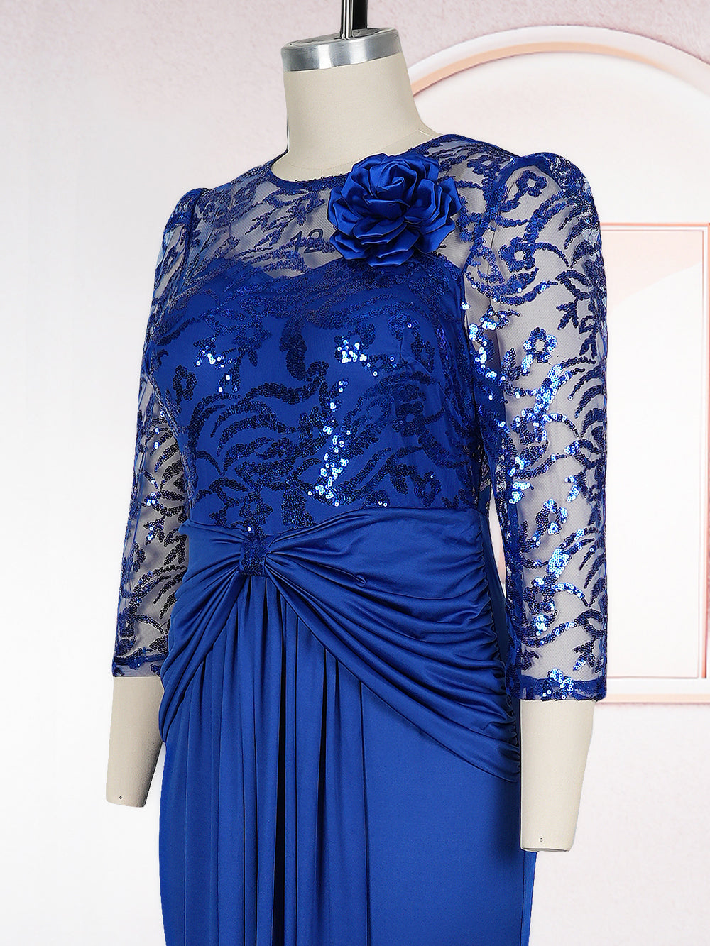 Elegant Dashiki Sequin Party Dress, Sexy Bodycon Long Gown, for Muslim Wedding and Evening Events