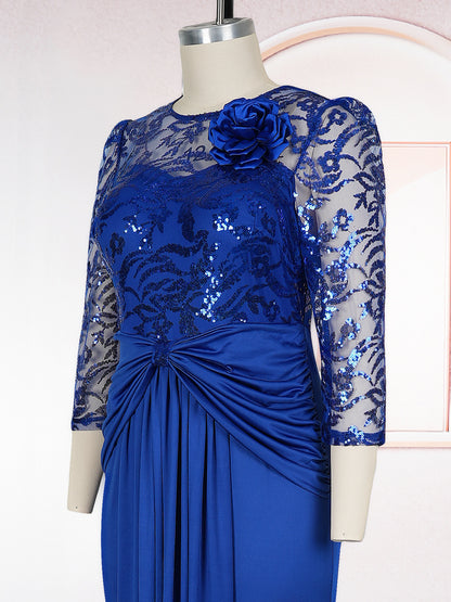 Elegant Dashiki Sequin Party Dress, Sexy Bodycon Long Gown, for Muslim Wedding and Evening Events