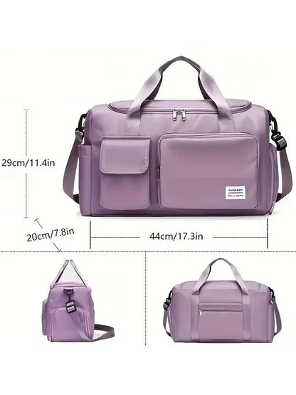 UNIXINU Large Capacity CarryOn Travel Bag With Shoe Compartment  Versatile Weekender  Overnight Duf 2