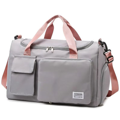 UNIXINU Large Capacity CarryOn Travel Bag With Shoe Compartment  Versatile Weekender  Overnight Duf 15