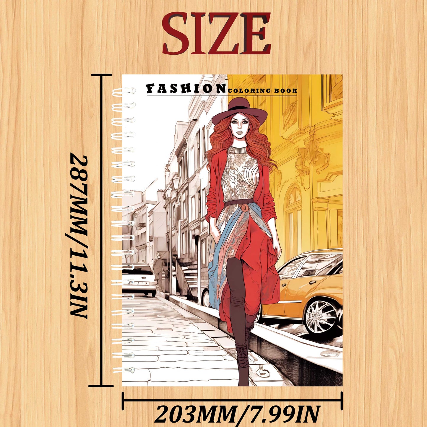 Adult Coloring Book, Female Fashion Designs