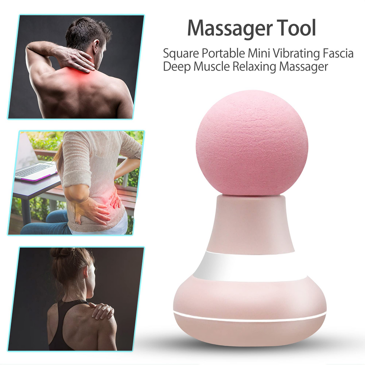Mini Electric Handheld Massager Wand Powerful 6 Speed Vibration Modes Cordless Handheld And Portabl
