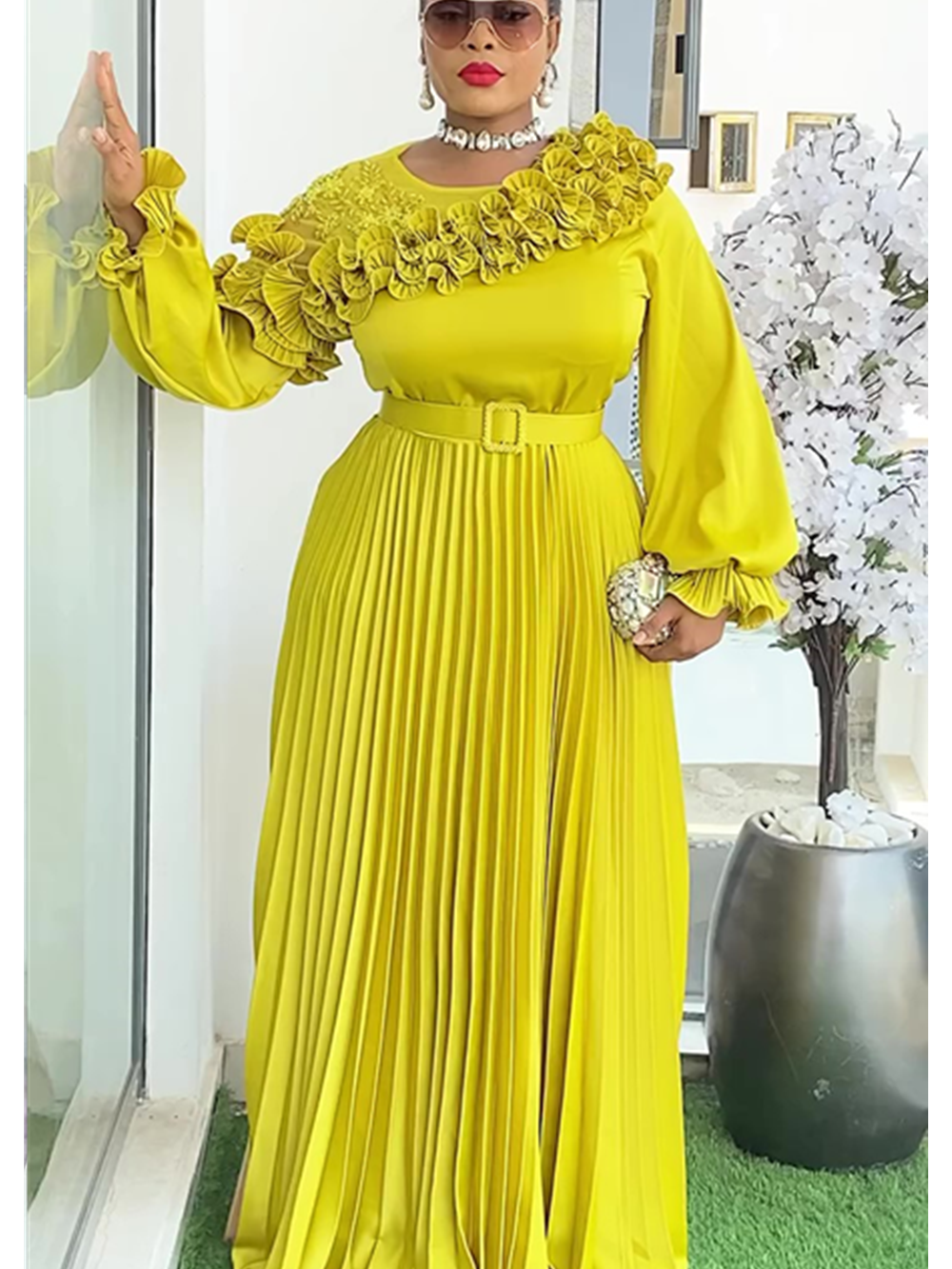 Elegant Ankara Maxi Dress, Party Dresses for Women, New Fashion, Dashiki Wedding Guest Gown, Turkey Muslim Evening