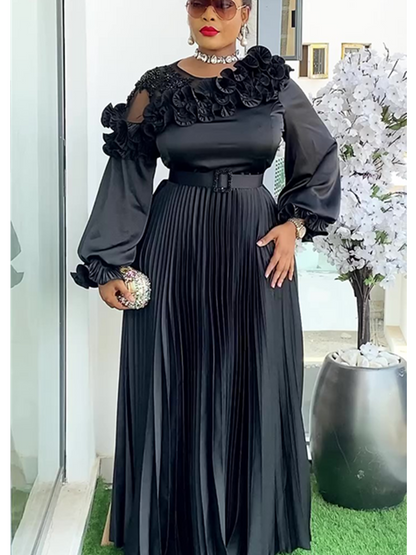 Elegant Ankara Maxi Dress, Party Dresses for Women, New Fashion, Dashiki Wedding Guest Gown, Turkey Muslim Evening