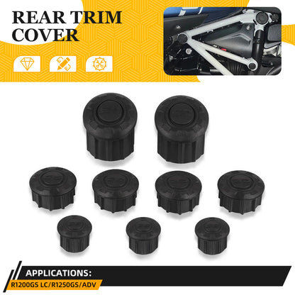 Motorcycle Frame Hole Caps Cover Plug Durable Frame Protector Kit Easy Install Fit 5