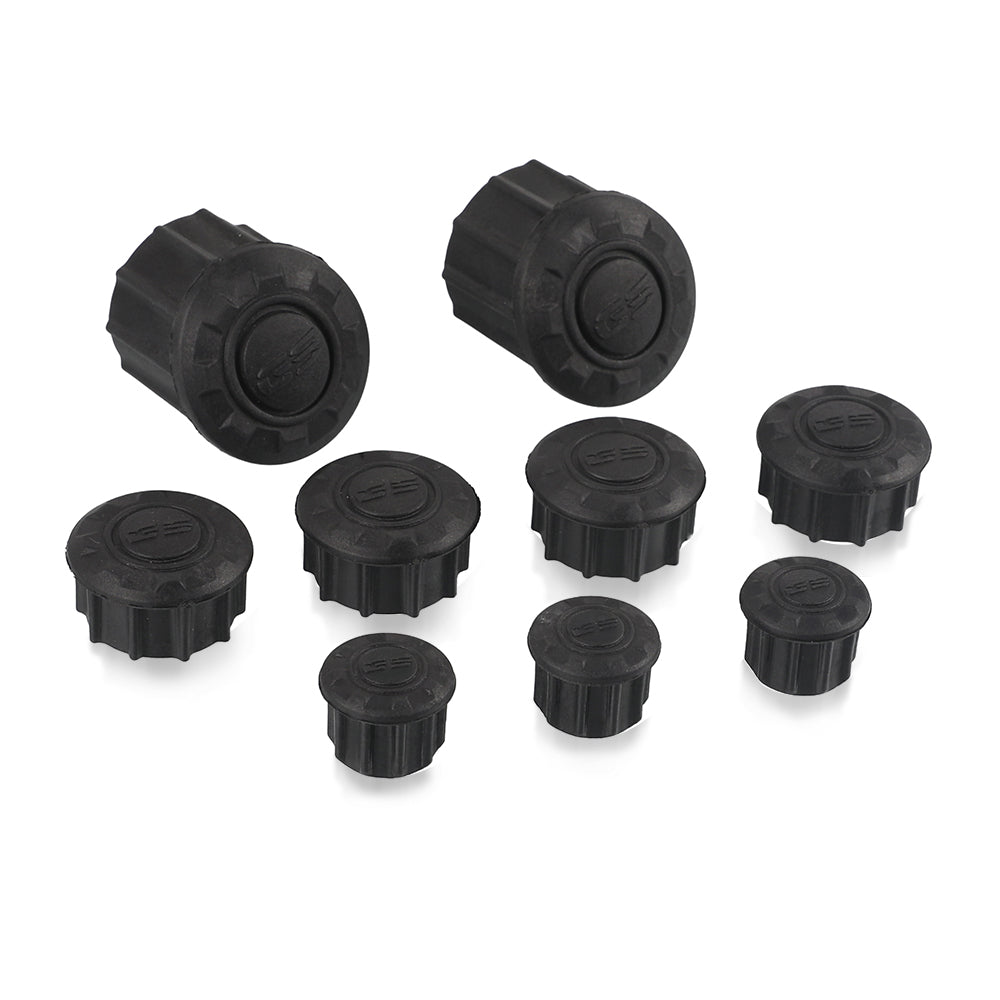 Motorcycle Frame Hole Caps Cover Plug Durable Frame Protector Kit Easy Install Fit 6