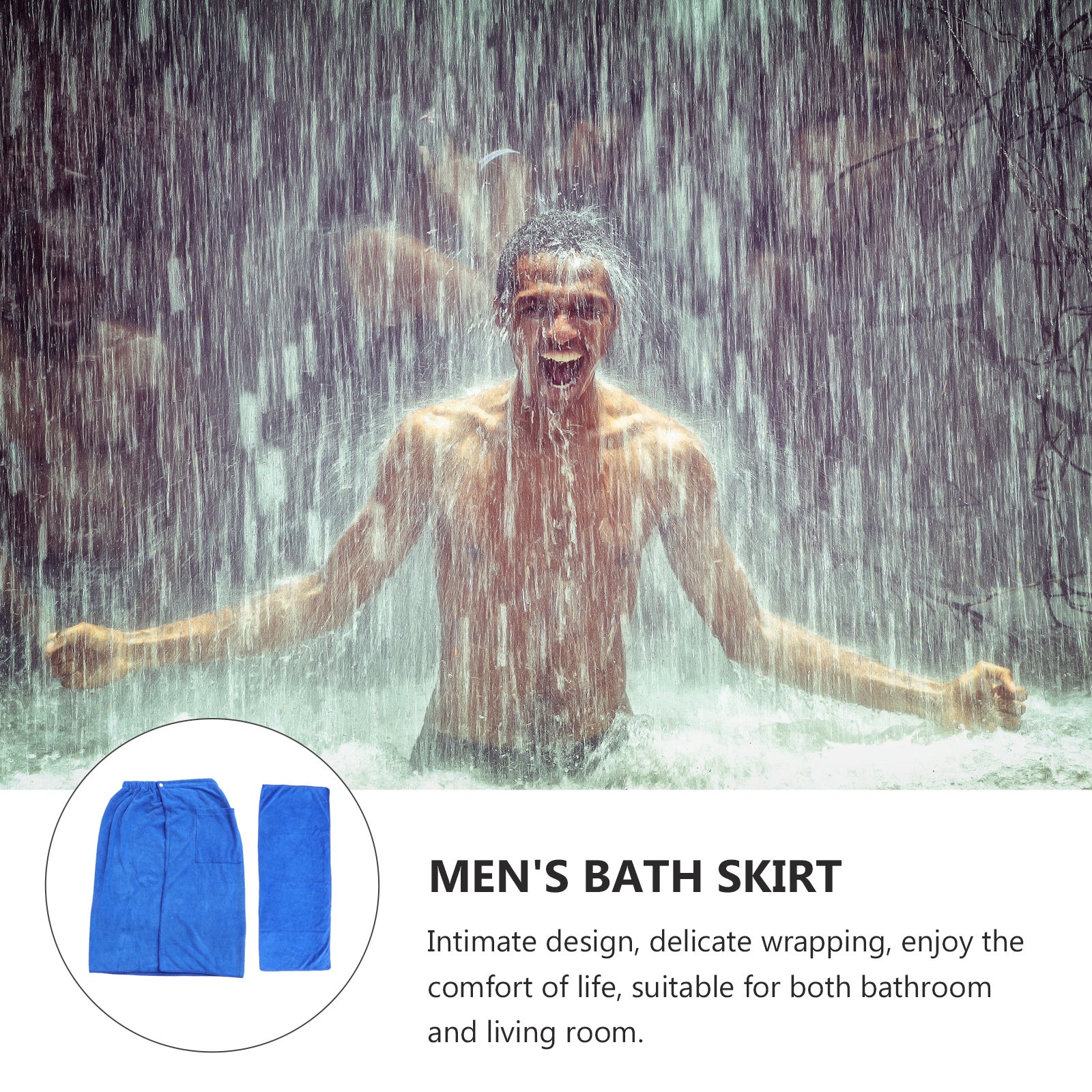 Mens Microfiber Bath Towel Soft Wearable Bath Skirt Highly Absorbent Home Bathrobe For Men Comforta 3