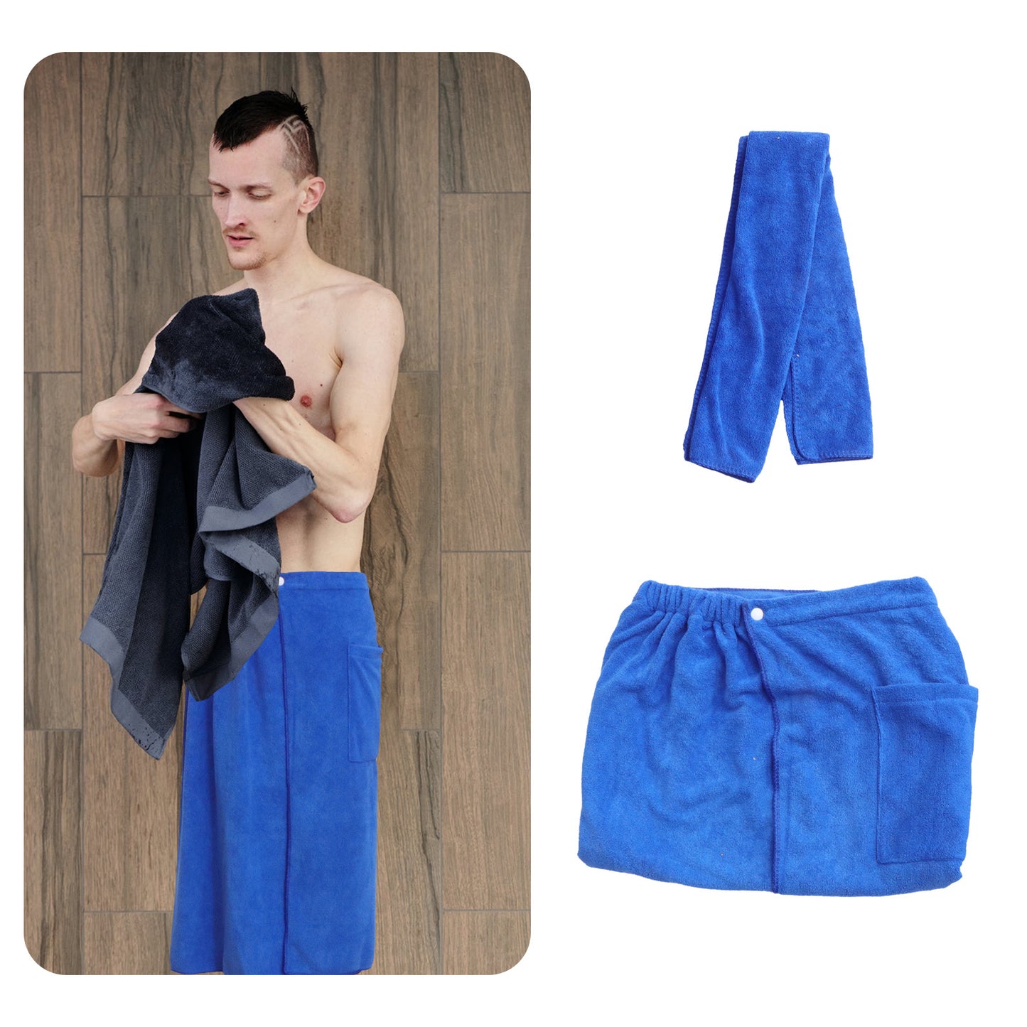 Mens Microfiber Bath Towel Soft Wearable Bath Skirt Highly Absorbent Home Bathrobe For Men Comforta 4