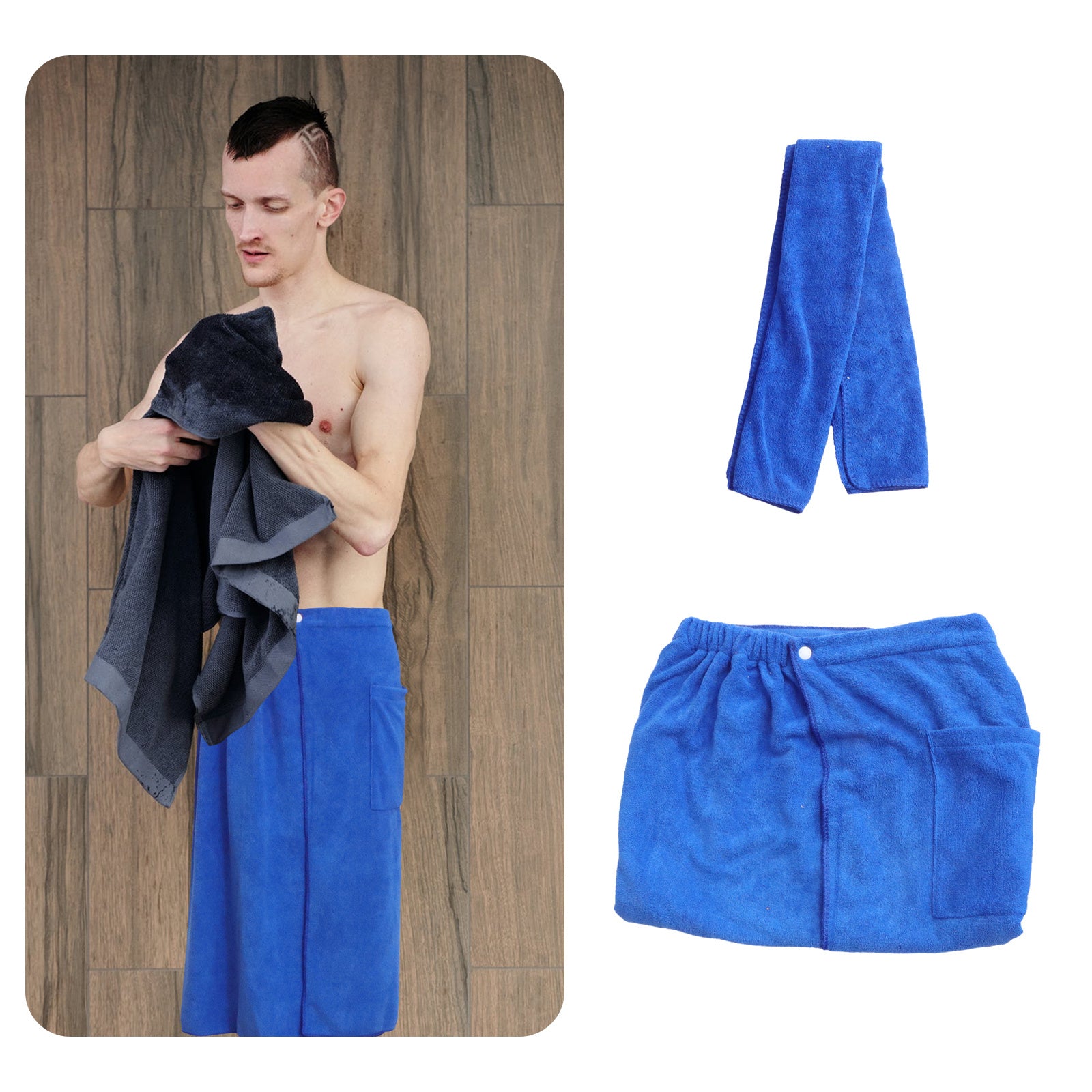 Mens Microfiber Bath Towel Soft Wearable Bath Skirt Highly Absorbent Home Bathrobe For Men Comforta 4