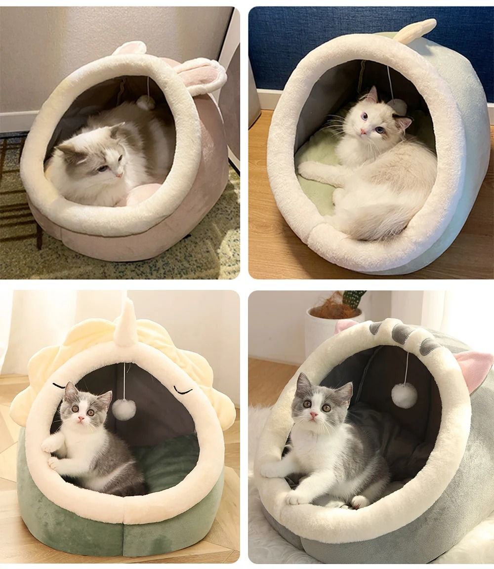 Foldable Pet Sleeping Bed Removable Washable Pet Mat Bag Cave For Cats And Small Dogs 5