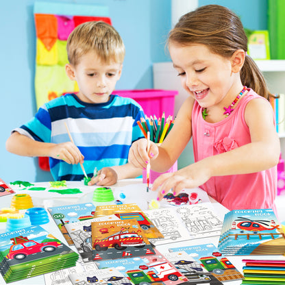 Vehicle Coloring Book, Graffiti Aircraft, Fire Truck Patterns, Drawing Painting Books, Kids Gifts, Party Supplies