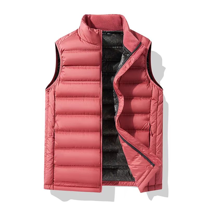 90 White Duck Down Winter Couple Vest  Sleeveless Puffer Jacket With Graphene Liner And Stand Colla 9
