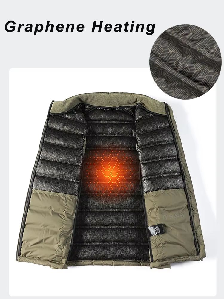 90 White Duck Down Winter Couple Vest  Sleeveless Puffer Jacket With Graphene Liner And Stand Colla 3