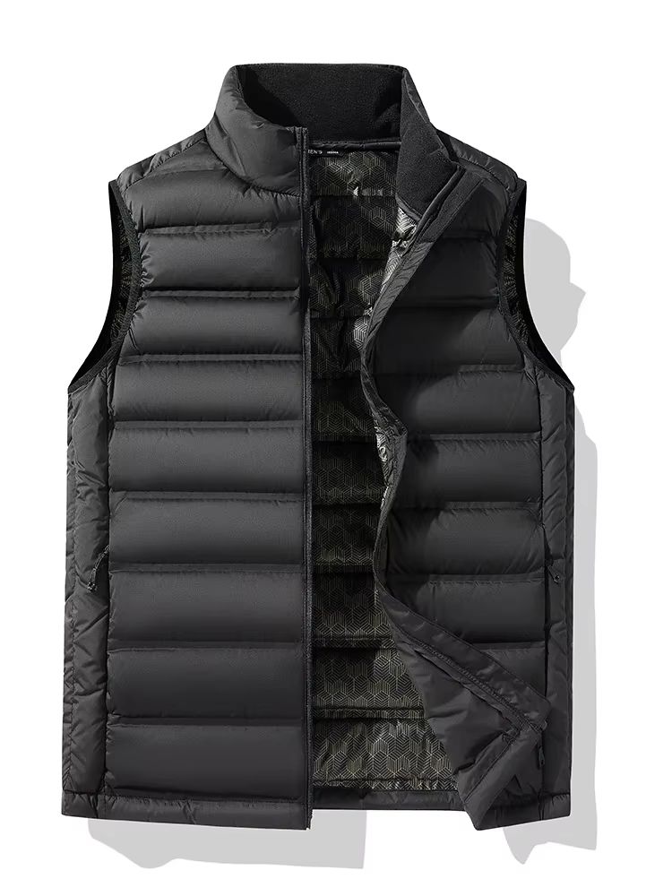 90 White Duck Down Winter Couple Vest  Sleeveless Puffer Jacket With Graphene Liner And Stand Colla 6