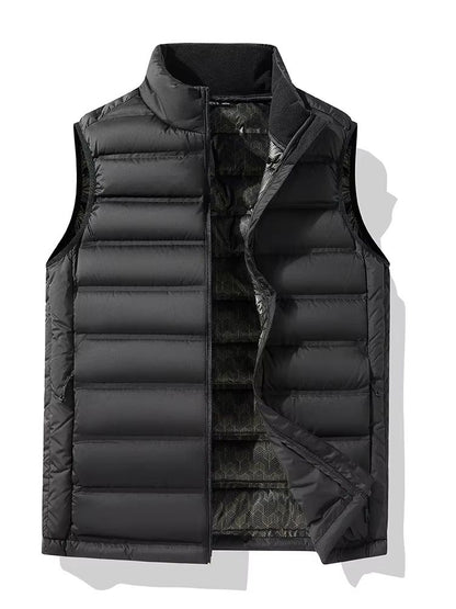 90 White Duck Down Winter Couple Vest  Sleeveless Puffer Jacket With Graphene Liner And Stand Colla 6