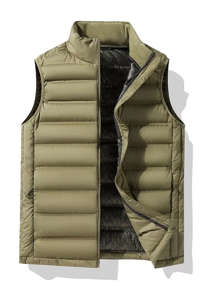 90 White Duck Down Winter Couple Vest  Sleeveless Puffer Jacket With Graphene Liner And Stand Colla 7