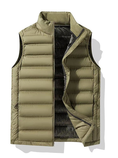 90 White Duck Down Winter Couple Vest  Sleeveless Puffer Jacket With Graphene Liner And Stand Colla 7