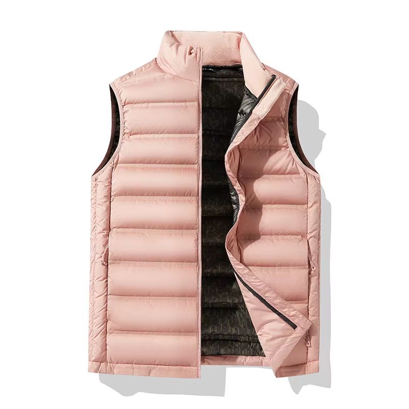 90 White Duck Down Winter Couple Vest  Sleeveless Puffer Jacket With Graphene Liner And Stand Colla 8