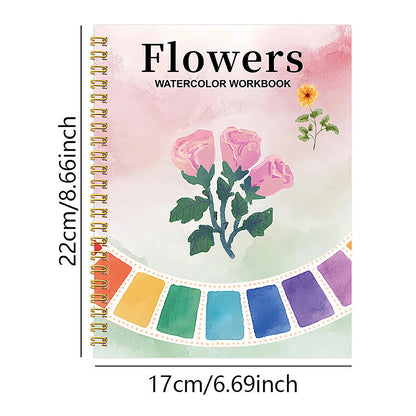 Watercolor Coloring Book For Beginners, Cultivate Painting Talent, Adult Watercolor Practice Pad, Graffiti Art Book