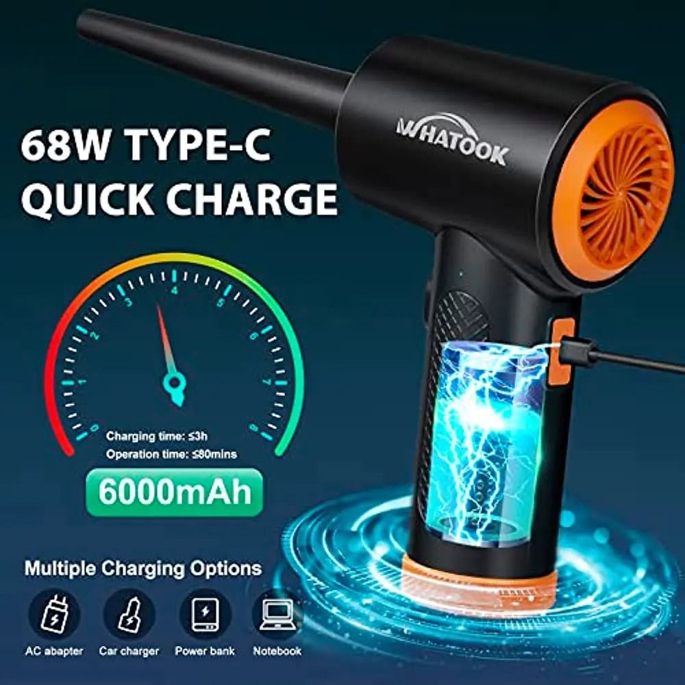 Electric Air Duster 60000 RPM 3Speed Dust Blower For Electronics And Office Equipment 2