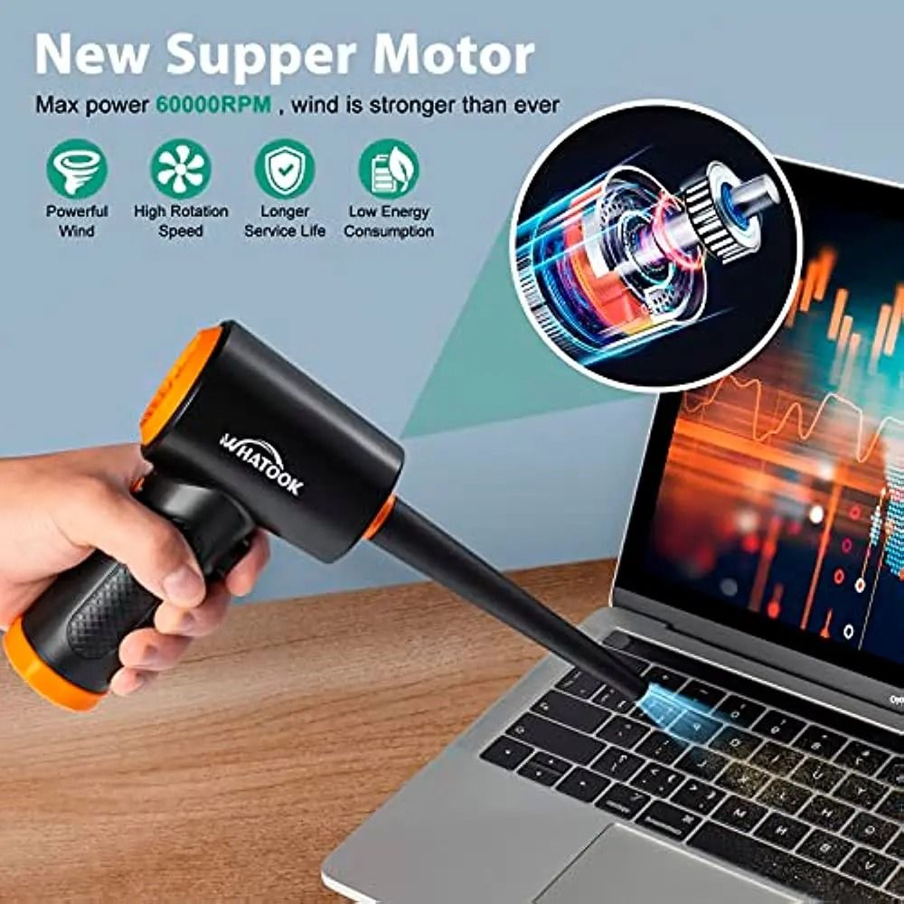 Electric Air Duster 60000 RPM 3Speed Dust Blower For Electronics And Office Equipment 6