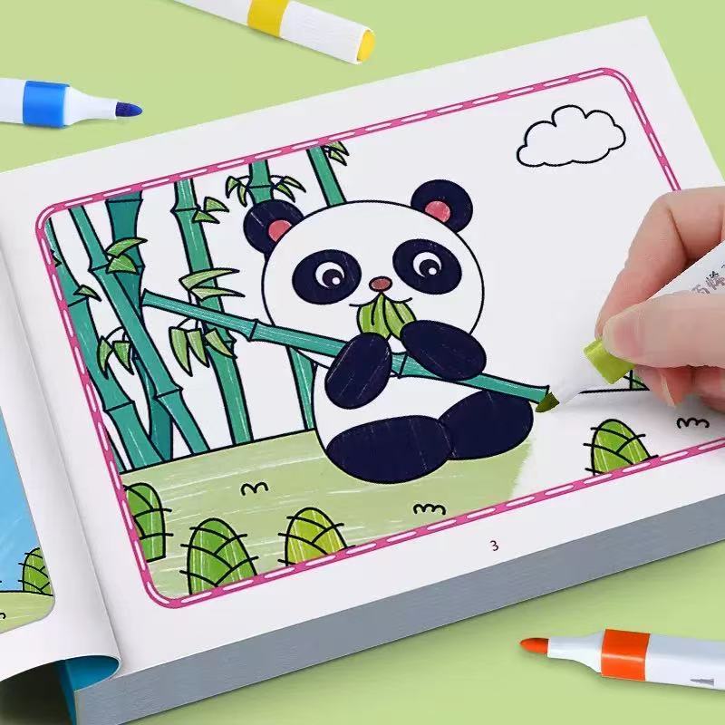 Animal Coloring Book for Kids, Educational Drawing Toys, Creative Gift for Boys and Girls, Toddler Activity Pad