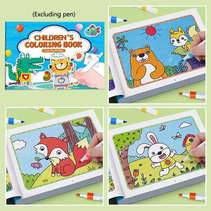 Animal Coloring Book for Kids, Educational Drawing Toys, Creative Gift for Boys and Girls, Toddler Activity Pad