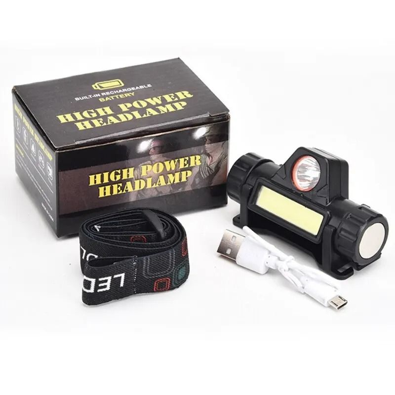 Rechargeable COB LED Headlamp Magnetic Waterproof Headlight For Outdoor Camping And Fishing 6