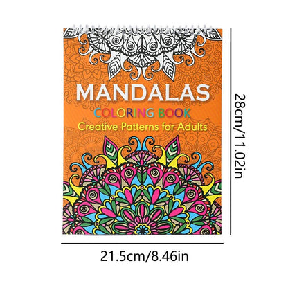 Spiral Binding Kids Coloring Book Single Side Mandala Animal And Butterfly Designs Removable Pages  5