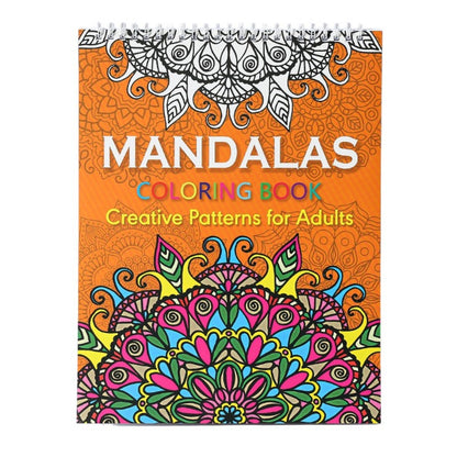 Spiral Binding Kids Coloring Book Single Side Mandala Animal And Butterfly Designs Removable Pages  8