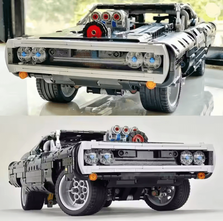Fast Racer Dodge Charger Building Block Car Model 2