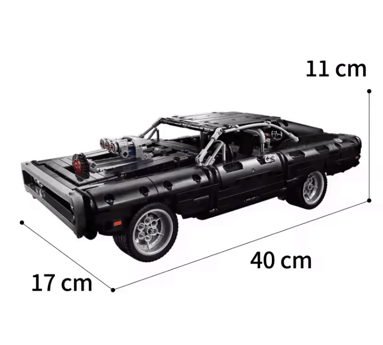 Fast Racer Dodge Charger Building Block Car Model 3