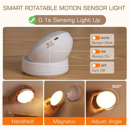 LED Night Light With Motion Sensor  USB Charging Intelligent Induction Lamp 1