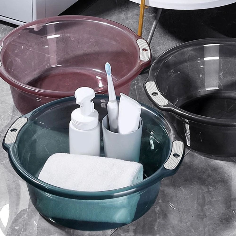 Transparent Multipurpose Thickened Water Basin For Laundry And Bath Use 2