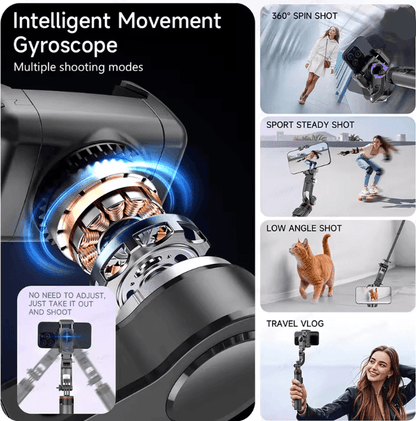 C22 Smart AI Face Tracking Gimbal Stabilizer With Tripod 2