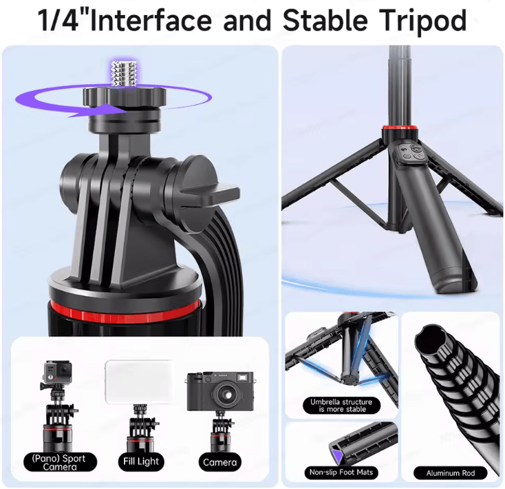 C22 Smart AI Face Tracking Gimbal Stabilizer With Tripod 3